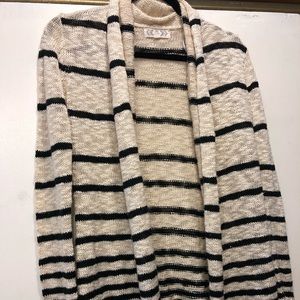 Pink Rose Striped Cardigan